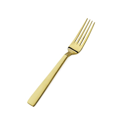 Bon Chef Roman, Dinner Fork, Euro, Matte Finish, 18/10, 8.13" - Gold Matte , set of 12 S3706GM